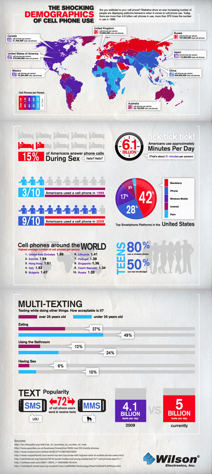 Cell Phone Demographics Infographic